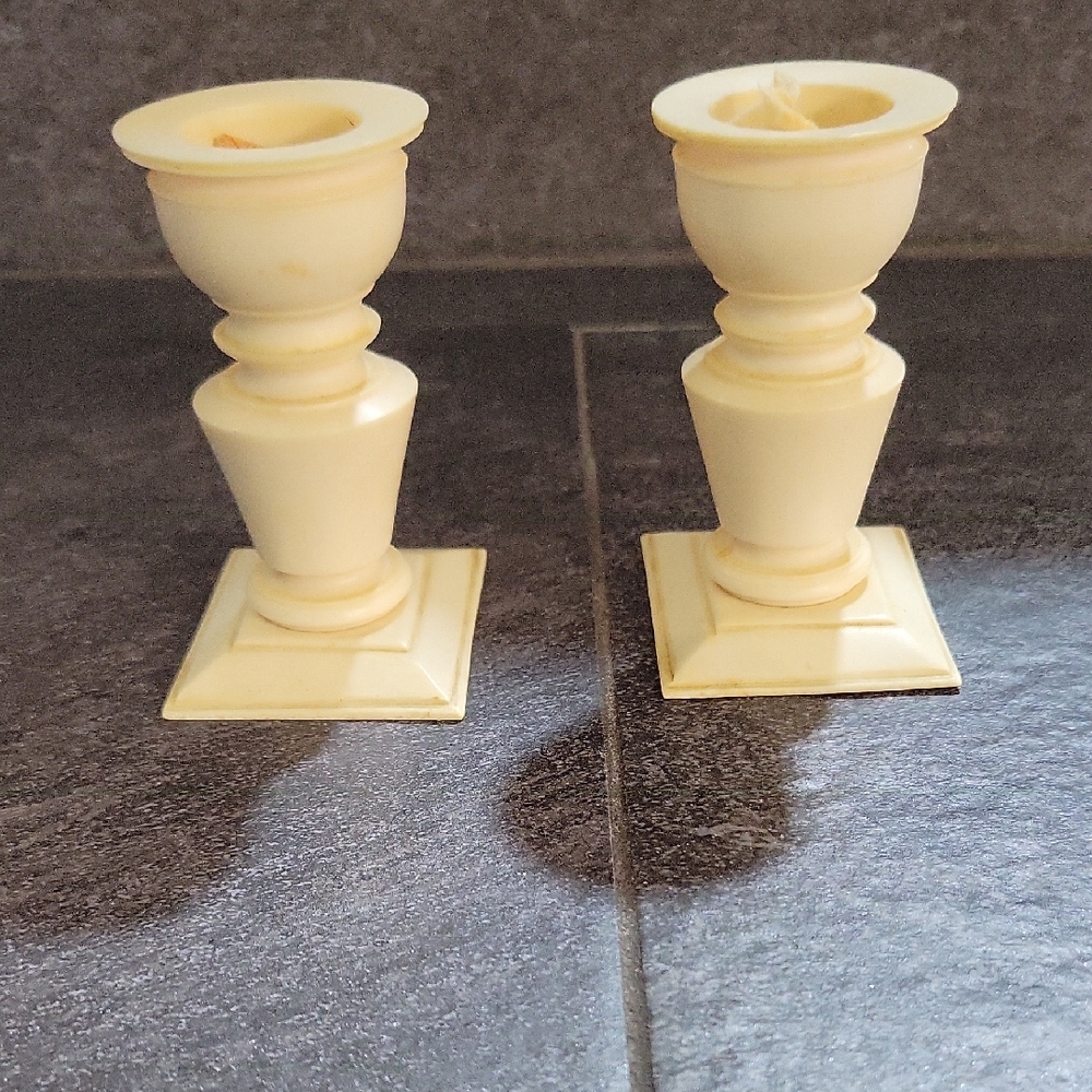 Elegant Cream Candle Holders